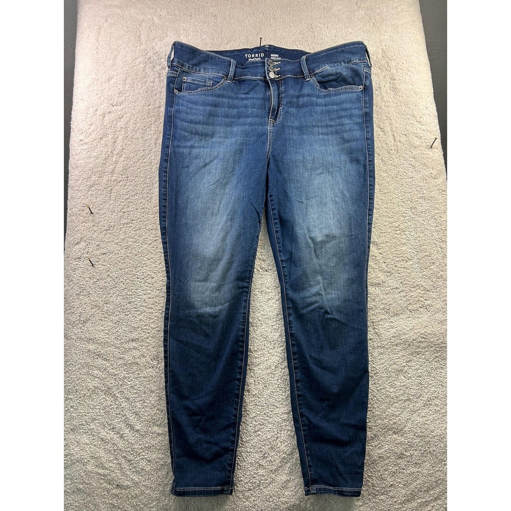 Torrid Jegging Jeans Womens 22 Blue Super Soft High Rise Stretch Denim Pants